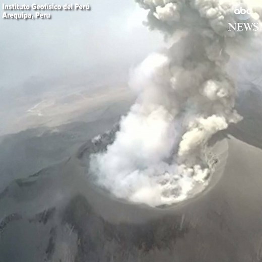OVER THE VOLCANO: Scientists used a drone to capture dramatic video of Peru's Sabancaya volcano during an eruption last week. The drone is equipped with sensors to take measurements of the gases and particles in the volcano's plume. https://abcn.ws/2RvsCRj | ABC News