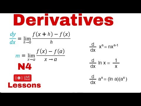 Derivatives (live online lessons N4) | Mathematics