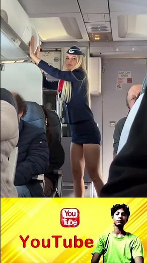 😘🛬Air Hostess Inside Flight Cabin Crew Working Moment #Shorts #cabincrewcareer #fashiontrends