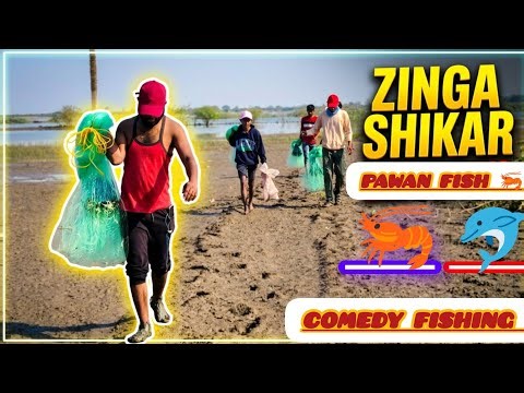 झिंगा फिशिंग | Pawan fishing live🦐jhinga fishing live | Shrimp Fish live🦞zinga fish | Comedy fishing