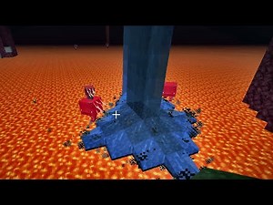 how to pour water in hell minecraft?