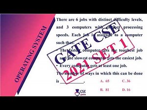 Job Scheduling Problem | Gate2021 | Operating System | Gate cse