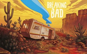 Breaking Bad Desert RV Digital Art Scene Rare Gallery wallpaper