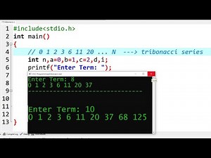 C Program to Print Tribonacci Series | Learn Coding