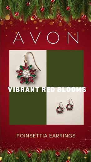 From the Classic Poinsettia Jewelry Collection by AVON