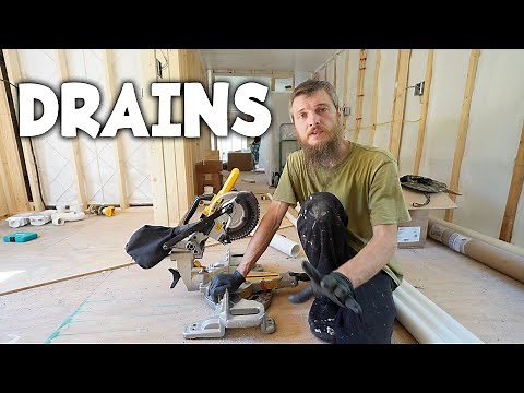Installing Bathroom Drains - Salvaged Mobile Home Rebuild