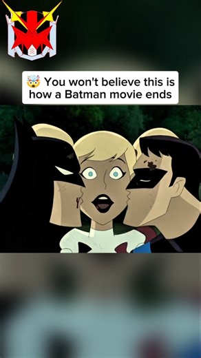 devinsfu | Nightwing and Batman both kiss Harley on the cheek as a sign of gratitude for helping them defeat Floronic Man by setting him ablaze 藍藍 DC... | Instagram