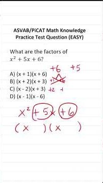 Factoring: ASVAB/PiCAT Math Knowledge Practice Test Question #acetheasvab with #grammarhero #afqt