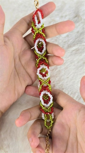 Stylish handmade accessories are just a few beads away with this easy DIY bracelet for beginners. Create a custom look to match any outfit or add a personal touch to your holiday style. Perfect for gifting or wearing all season long! ✨️ #diy #bracelet #crafts #handmadejewelry | DIY Joy