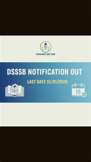 DSSSB Notification OUT #shorts #recruitment #dsssb #bharti #mts
