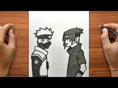How to draw Kakashi vs Sasuke drawing | Easy Step by Step | for Beginners