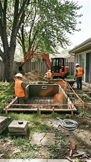 The ultimate backyard luxury pool upgrade! 💦 #poolbuild #homeimprovement #shorts