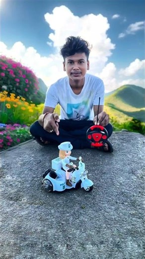 Remote Control RC police stunt bike unboxing 🚳#shorts