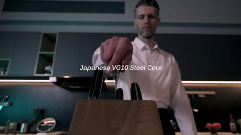 KYOKU Chef Utility Knife - 6" - Shogun Series - Japanese VG10 Steel Core Forged Damascus Blade - with Sheath & Case