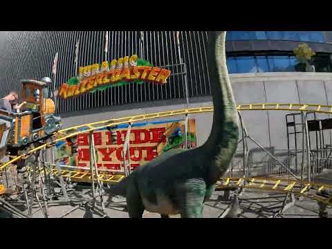 Dinosaur Roller Coaster | Jurassic Coaster On-Ride POV | Ekka 2023 🎢