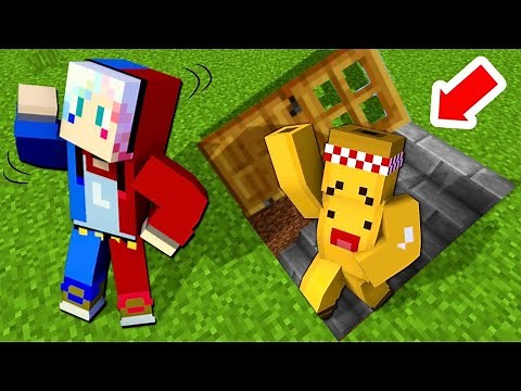 【絶対にバレない最強の秘密基地⁉️】マイクラで地下ハウスの部屋作り対決★仕掛けトラップや隠しドア付きの家を建築！モダンハウスの作り方【まいくら minecraft】ぽっぴんず