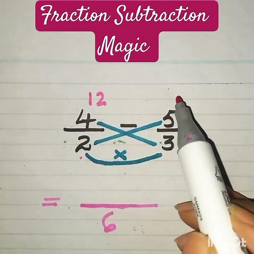 Fraction Subtraction Using Butterfly Method 🦋 – Easy Trick!