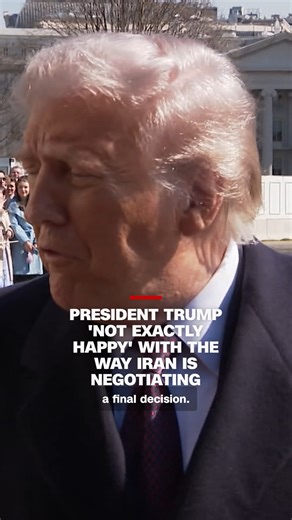 President Donald Trump said he is "not exactly happy" with the way talks between the US and Iran have been going, but said there will be additional discussions. Live updates: https://cnn.it/4tZRqU1 | CNN International