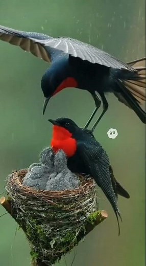 When Love Takes Wing — A Bird’s Rainy Day Sacrifice ❤️