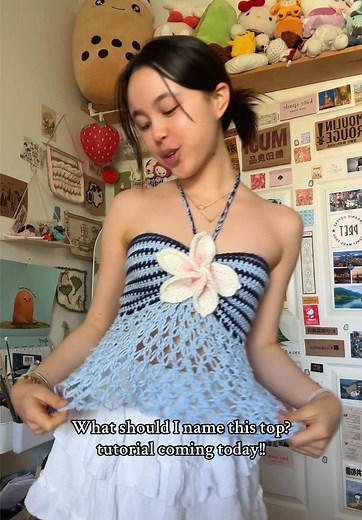 Give me all the names you can come up with for this crochet top please!! 🌊🌺 #crochetersoftiktok #crochettop #summercrochet #summercrochettop