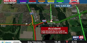 Eastbound lanes of I-565 reopened following 7 vehicle crash near Exit 1