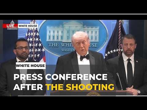 Trump addresses the nation after the shooting at the White House Correspondents' Dinner.