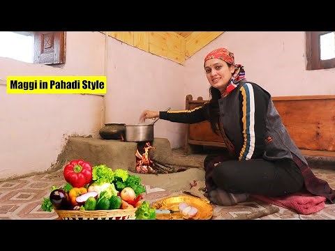 Pahari Style Maggi in Traditional chullah || Pahadi Recipe || Himachal Pradesh