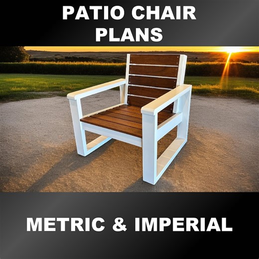 Patio Chair - Patio Chair Plans - Outdoor Chair - 2 X 4 Chair - Outdoor Furniture - DIY Chair - Etsy Australia