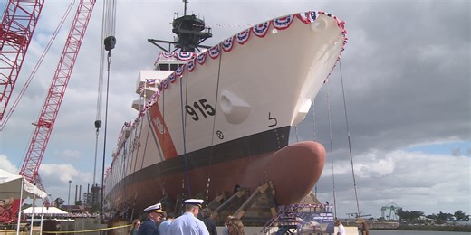 Offshore Patrol Cutter christened, launched at Eastern Shipbuilding Group