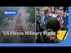 Trump oversees large US military parade amid No Kings protests | ABC NEWS
