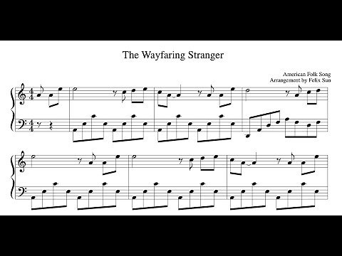 The Wayfaring Stranger (Piano Sheet Music) - Beautiful Easy Arrangement