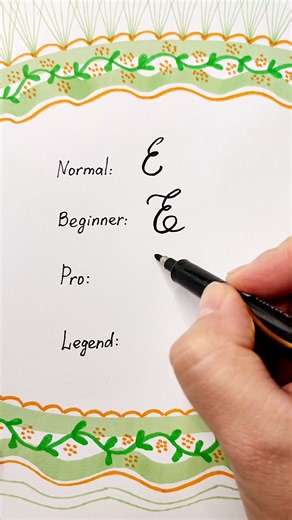 4 Ways to Draw the Letter E in a Calligraphy Style (Easy to Legend) #calligraphy #art
