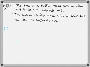 Write reactions showing how each of the buffers in Problem 85 would neutralize added HCl. | Numerade