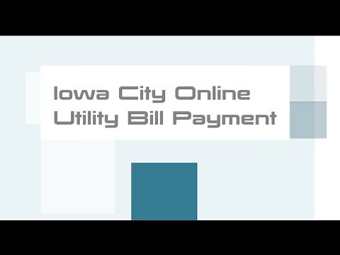 Iowa City Online - Utility Bill Payment