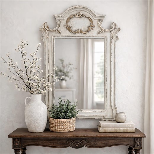 French Country Wall Mirror, Vintage Accent Decor - Etsy