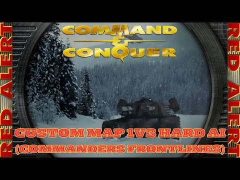 Command And Conquer Red Alert 1v3 Hard (Custom: Commanders Frontlines) RTS Soviet Gameplay PC 2026