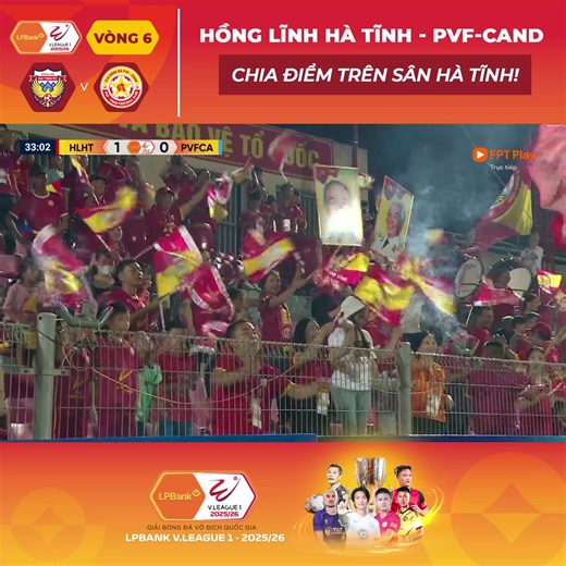 41K views · 239 reactions | Highlights Hồng Lĩnh Hà Tĩnh vs PVF - CAND | Ngang tài ngang sức, chia điểm nhọc nhằn! #VPF #LPBank #VLeague1 #Season20252026 #ShineTogether #FPTPlay #DongLucSport #Jogarbola #HLHTvPVFCA | V.League | Facebook