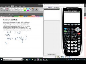 Finding Sample Size for a Margin of Error