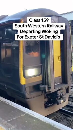 Class 159 South Western Railway departing Woking for Exeter St David’s