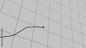 Stock price chart on the notebook page. Growth and decline dynamics. Creative financial concept. Investment background.