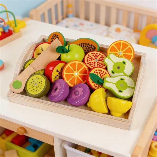 Wooden Cutting Fruit & Vegetable Set – Pretend Play Food Toy, Kids Kitchen Educational Role Play - Etsy