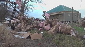 Storm damage in Jarrell, Texas