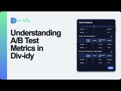 Understanding A/B Test Metrics in Div-idy