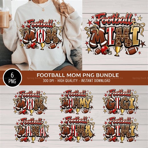 Football Mom PNG Bundle, Football Mama Nana Mimi Gigi Mommy Designs, Game Day Football Shirt Sublimation Download, Instant Download - Etsy