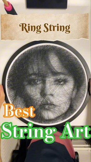 How To Make String Art/How To Make A Bracelet With String/Mind Blowing String Art #shorts #art #girl