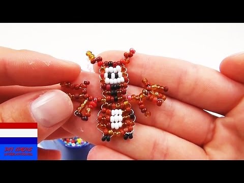 DIY figuren maken van parels en draad (2D) – kleine uilen