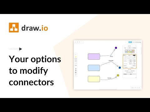 How to use the Line options to style connections in draw.io
