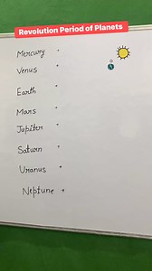 2.5K views · 59 reactions |  Revolution Period of Planets 敖 !! #planets #revolution #periods #gk #gkfacts #education #study #gkquiz #staticgk #exampreparation #ssccgl #upsc #railways #facebookreelsviral #facebookreelsvideo #fbreelsvideo #reelsfacebook #viralvideoreels #reelstrending #reelsviral | Krishna Thakur | Facebook