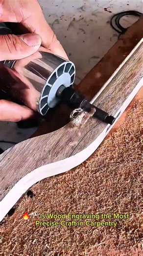 🔥🛠️ Is Wood Engraving the Most Precise Craft in Carpentry! #workers #wood #asmr #skills #shrots