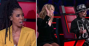 Boy George and Kelly Rowland's fight on The Voice was so wild that Delta Goodrem had to step in